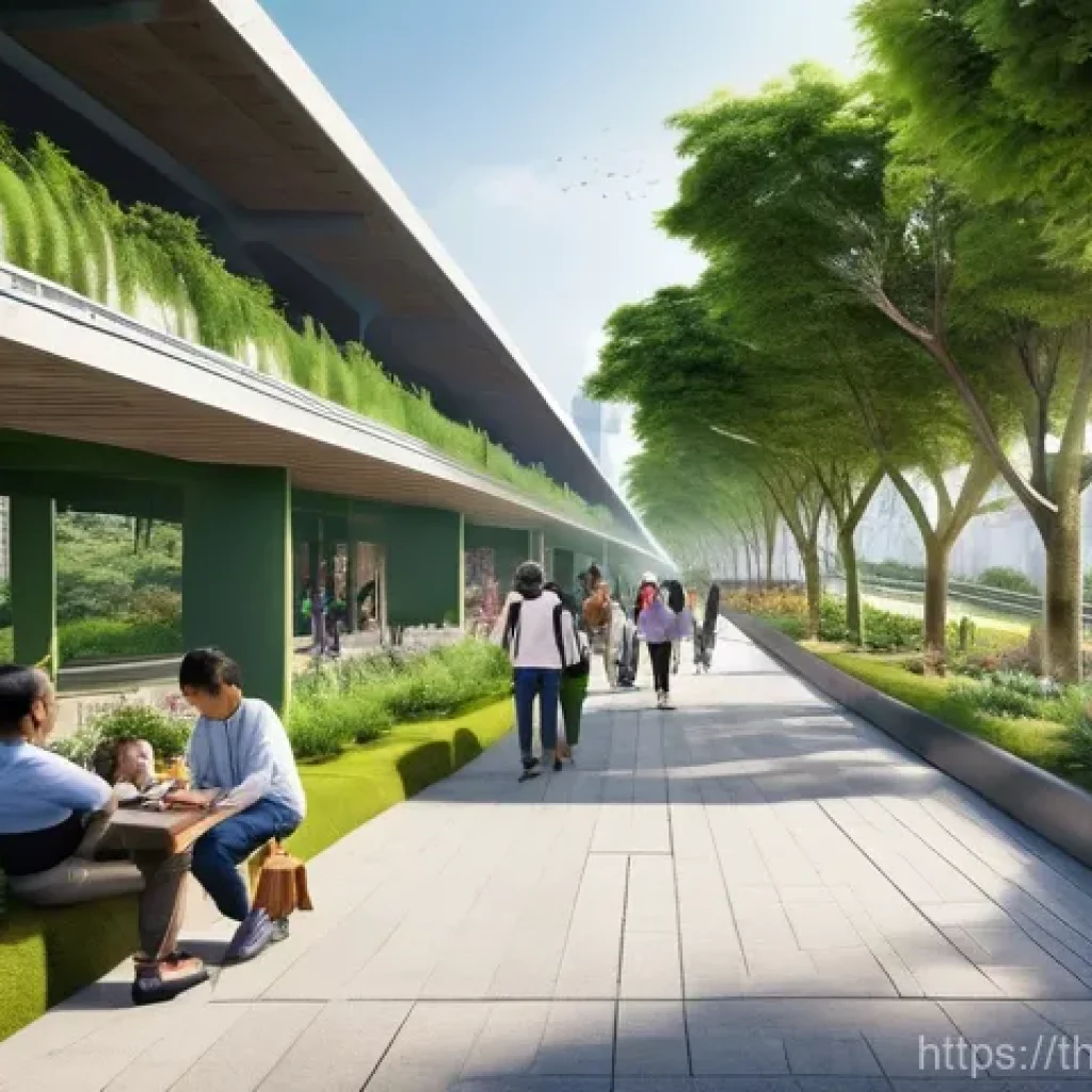도시재생에서의 생물 다양성 증진 방안 - **Prompt:** "A vibrant, panoramic view of a future Bangkok in 2030, showcasing the success of the 'G...