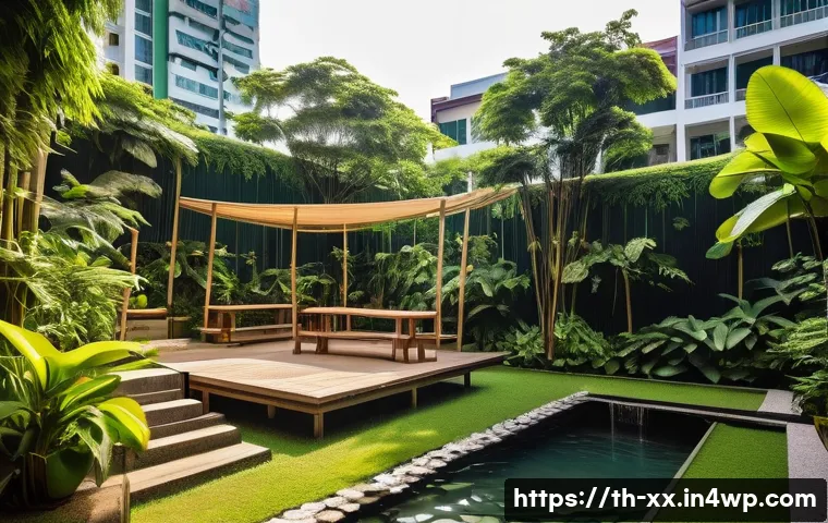 생태적 회복력을 위한 도시재생 전략 - **"A vibrant 'Pocket Park' in a bustling Bangkok neighborhood, bathed in warm afternoon sunlight. Th...