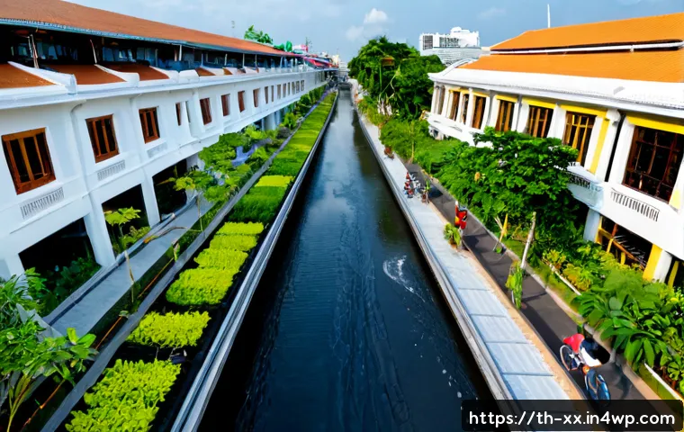 생태적 도시재생에서의 기술 혁신 - Photorealistic aerial street-level view of ecological urban regeneration in Bangkok, Thailand: a res...